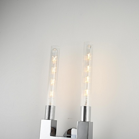 Бра Canelle Wall Lamp Double Sconces Chrome Imperiumloft 147875-22 - фото