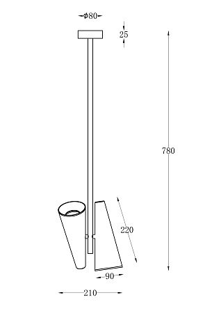 Подвесной светильник Maytoni Giro MOD095PL-02BS - фото