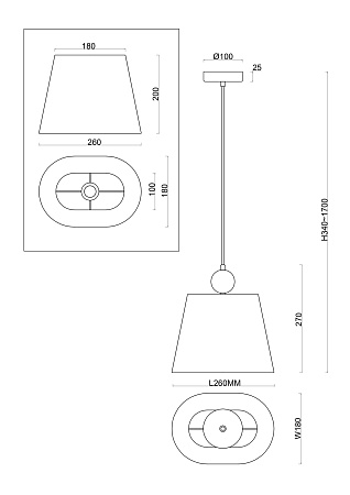 Подвесной светильник Freya Soho FR2028PL-01N - фото