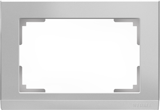 Рамка из пластика для двойной розетки Stark серебряный WL04-Frame-01-DBL - фото
