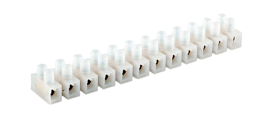 Колодка клеммная винтовая STEKKER, линейка 12 штук, полипропилен, LD226-6A - фото