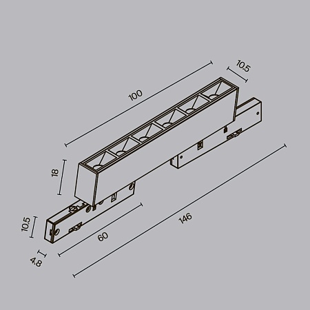 Трековый светильник Technical TR193-1-5W3K-M-B - фото