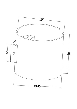 Настенный светильник (бра) Technical Rond C066WL-01B - фото