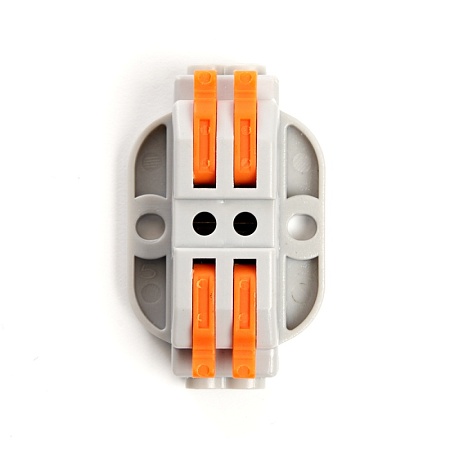 Клемма строительно-монтажная STEKKER для подключения фазных проводников 2 контактные группы, (1 ввод,1вывод на полюс) LD222-429 - фото