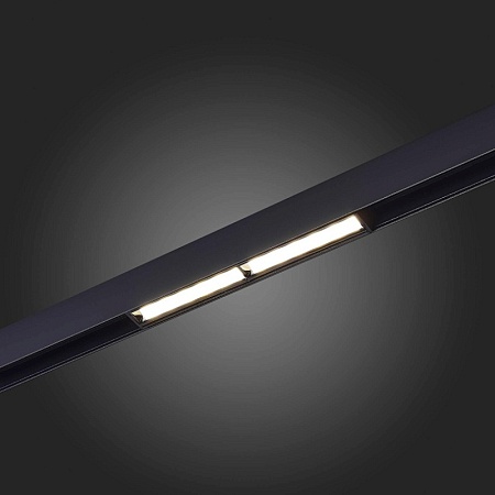 Магнитный трековый светильник Черный LED 1*12W 4000K 750Lm Ra>90 120° IP20 L220xW22xH46 ST804.446.12 - фото