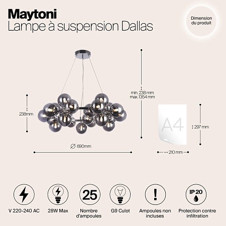 Подвесной светильник Maytoni Dallas MOD548PL-25CH - фото