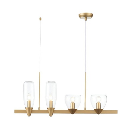 Светильник подвесной ST-Luce Золотистый/Прозрачный E14 4*40W SL1119.203.04 - фото