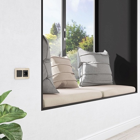 Перекрестный переключатель двухклавишный чёрный W1123006 - фото