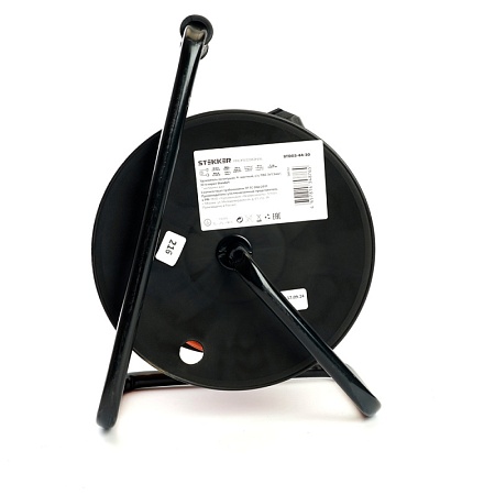 Удлинитель на катушке Stekker STD03-44-30 Standart 4-местный с/з ПВС 3*1,5, оранжевый, 16А, IP44, 30м (29407) - фото