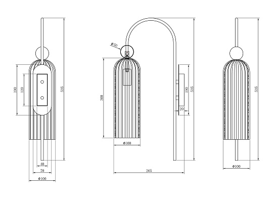 Настенный светильник (бра) Maytoni Antic MOD302WL-01W - фото