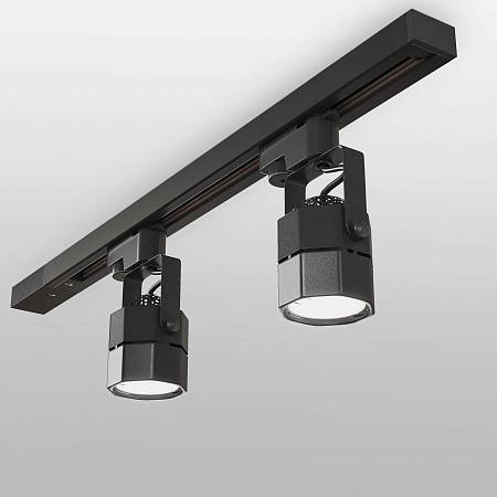 Трековый светильник для однофазного шинопровода Robi GU10 Черный MRL 1004 Elektrostandard - фото