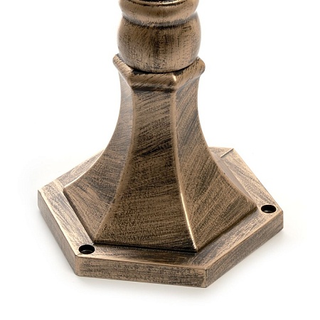 Светильник садово-парковый Feron PL126 шестигранный столб 60W E27 230V, черное золото - фото