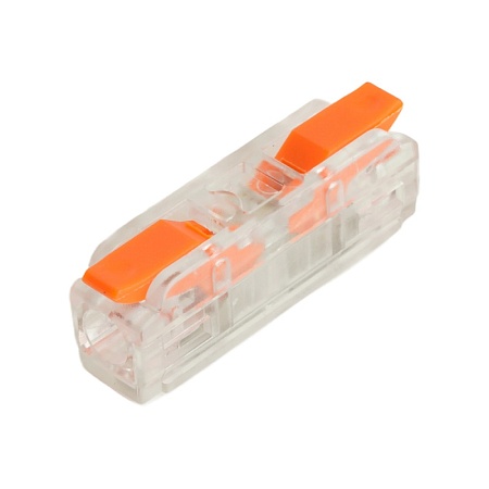 Клемма супер-компактная проходная серии 219 на 1 контакт STEKKER,LD219-421, 1ввод,1вывод на полюс (DIY упак 10 шт) - фото