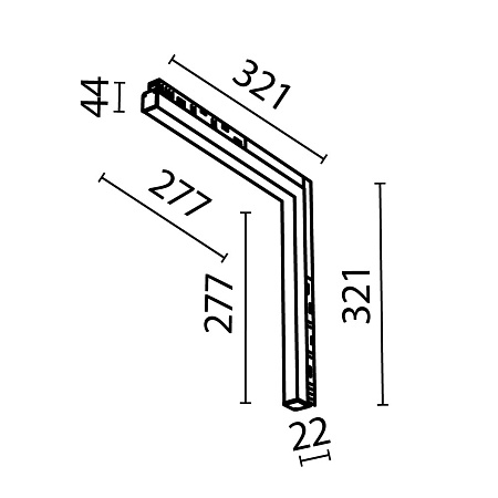 Трековая система Technical магнитная для натяжного потолка белая 150x150 TS-P-150-TR102-24W3K-W