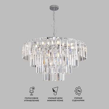 Подвесной светильник Eurosvet 10130/10 хром - фото