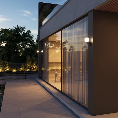 Уличный настенный светильник 35003/U черный Elektrostandard - фото