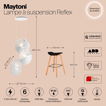 Подвесной светильник Maytoni Reflex MOD154PL-L6W3K1 - фото