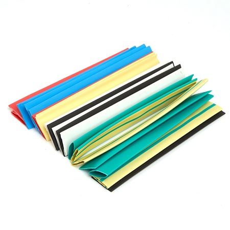 Набор термоусадочных трубок STEKKER HSHT-1050-10M, длина 10 см., коэф. усадки 2:1, мультиколор (21шт в упаковке) - фото