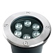 Светодиодный светильник тротуарный (грунтовый) Feron SP2802, 6W, AC/DC12-24V, низковольтный, 4000К, металлик, D120*H90mm, вн.диаметр: 90m, IP67 - фото