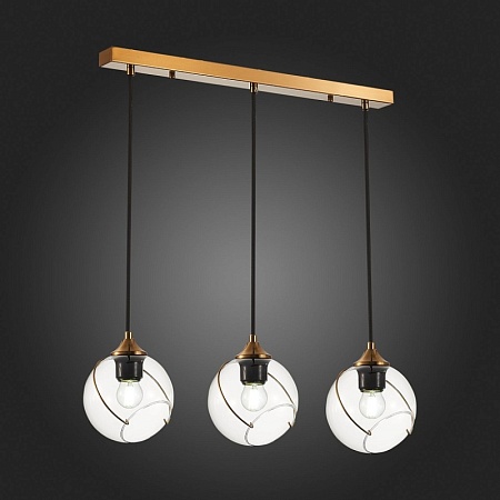 Светильник подвесной Золотистый/Прозрачный E27 3*60W SLE103103-03 - фото