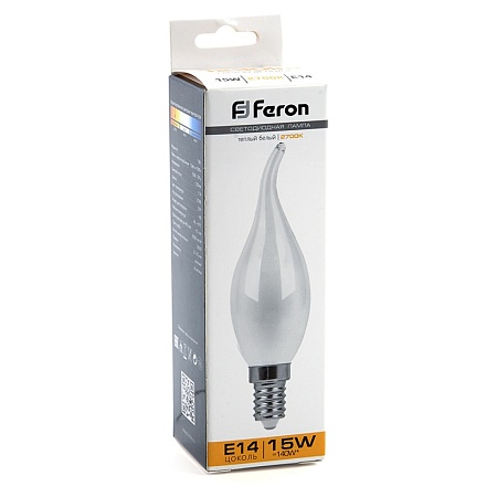 Лампа светодиодная Feron LB-717 Свеча E14 15W 230V 2700K - фото