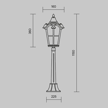 Ландшафтный светильник Outdoor Albion O413FL-01BZ1 - фото