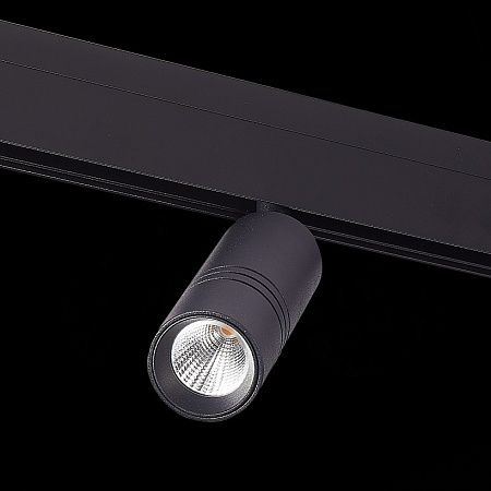 Магнитный трековый светильник Черный LED 1*12W 3000K 1 020Lm Ra>90 36° IP20 L-xW44xH130 ST365.436.12 - фото