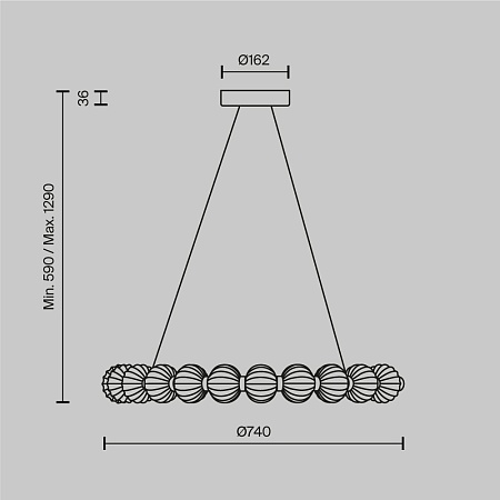 Подвесной светильник Maytoni Amulet MOD555PL-L26CH4K - фото