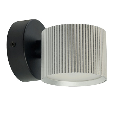 Светильник  настенный Feron HL4580 ARIA 12W, 230V,GX53, серебро + черный IP20 - фото