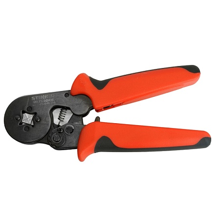 Кримпер STEKKER CTLS006-240 для обжима клемм и наконечников 0,25-10мм2, красный - фото