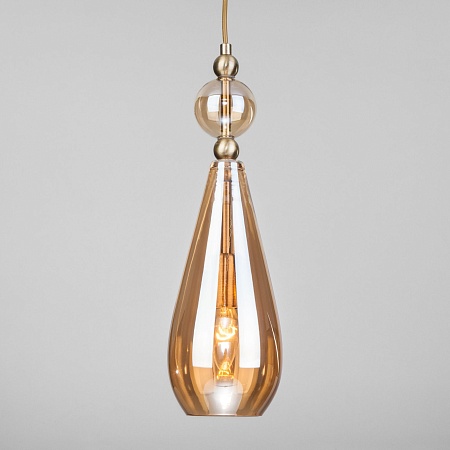 Подвесной акцентный светильник Eurosvet 50202/1 янтарный - фото