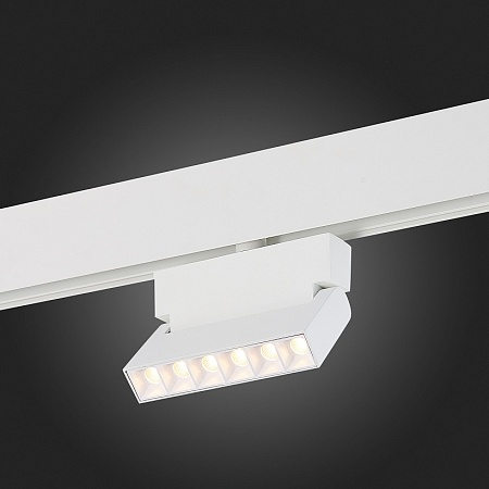 Магнитный трековый светильник белый LED 1*6W 3000K 532Lm Ra>80 36° IP20 L120xW22xH134 4 ST362.536.06 - фото
