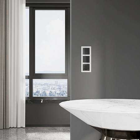 Выключатель одноклавишный (черный акрил) W1110048 - фото