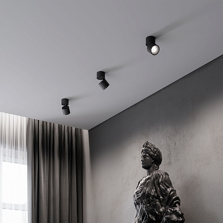 Светильник потолочный поворотный светодиодный Rolly 9W 4000K черный 25112/LED Elektrostandard - фото