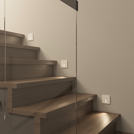 DK1030-WH Светильник встраиваемый в стену, IP 20, LED 3000K, 3 Вт, белый, алюминий - фото