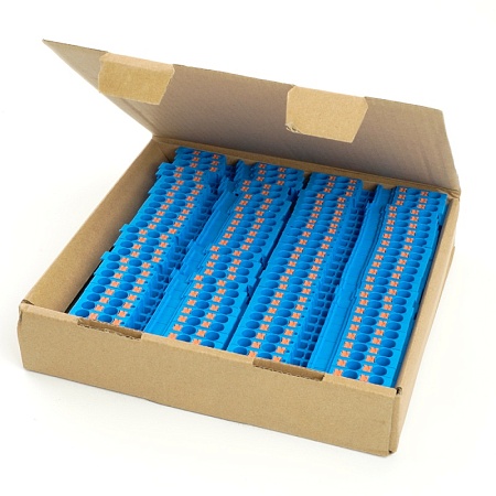 Зажим пружинный, 4-проводной проходной ЗНИ - 4 ,JXB PT 4 , синий LD574-2-40 - фото