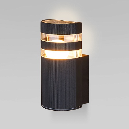 Настенный уличный светильник 1444 Techno черный IP54 1444 Techno черный Elektrostandard - фото