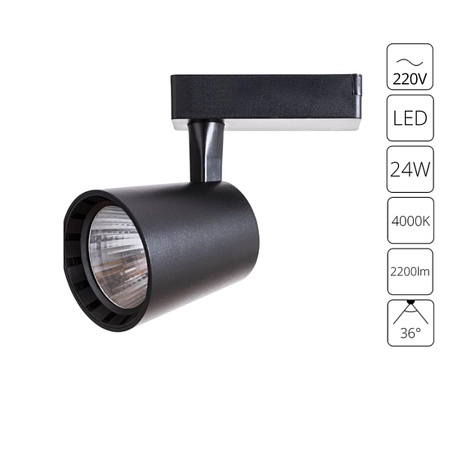 Трековый светильник Arte Lamp ATILLO A2324PL-1BK - фото