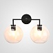 Бра Rh Utilitaire Globe Shade Double Sconce Black Imperiumloft 123272-22 - фото