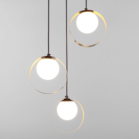 Подвесной акцентный светильник Eurosvet 50205/3 черный/бронза - фото