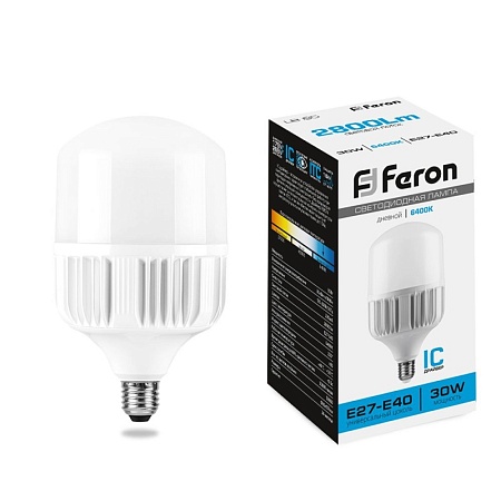 Лампа светодиодная Feron LB-65 E27-E40 30W 175-265V 6400K - фото