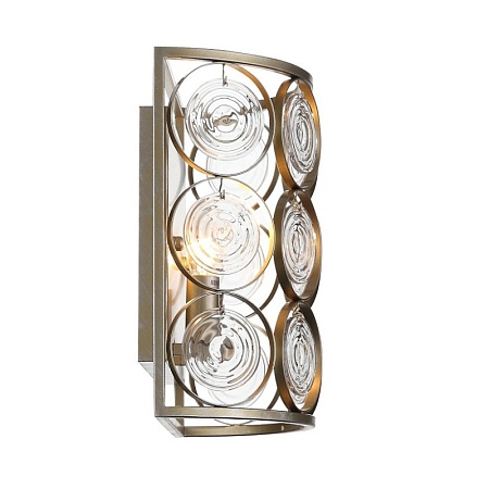 Светильник настенный ST-Luce Золотистый с патиной/Золотистый, Прозрачный E14 2*60W SL1105.201.02 - фото