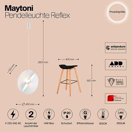 Подвесной светильник Maytoni Reflex MOD154PL-L6W3K - фото