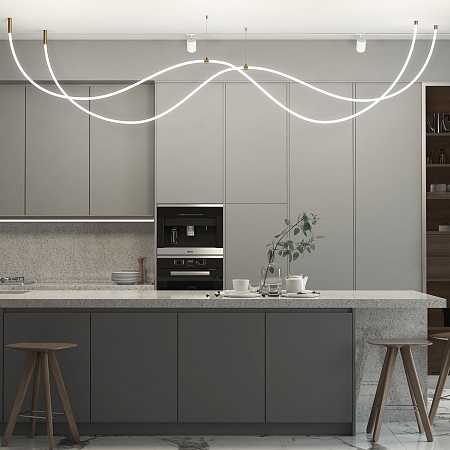 Подвесной трос для круглого гибкого неона Full light латунь 2 м FL 2830 латунь Elektrostandard - фото