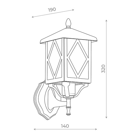 Светильник уличный настенный ST-Luce Черный/Черный, Прозрачный E27 1*60W SL084.401.01 - фото