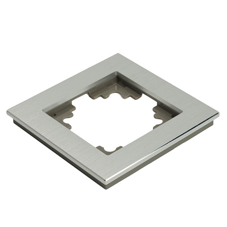 Рамка 1-местная, серебро, STEKKER, MFR00-7001-03, серия Катрин, серебро - фото