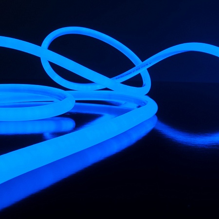 Светодиодный гибкий неон 220 В 9.6 Вт/м 144 Led/м 2835 IP67, круглый синий, 50 м Гибкий неон 220V 9,6W 144Led 2835 IP67 круглый синий, 50 м Elektrostandard - фото