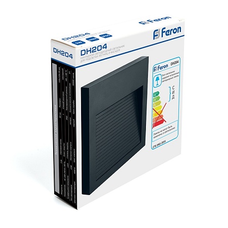 Светодиодный светильник Feron DH204 накладной 5W 4000K, IP65, черный - фото