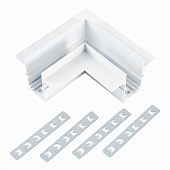 Угол-соединитель для встраиваемого магнитного шинопровода под ГКЛ 12мм ST-Luce Белый ST1007.529.12