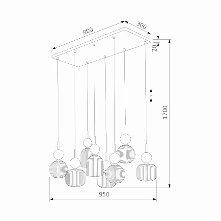Подвесной светильник TK Lighting 11151 Sophia Green Cognac - фото